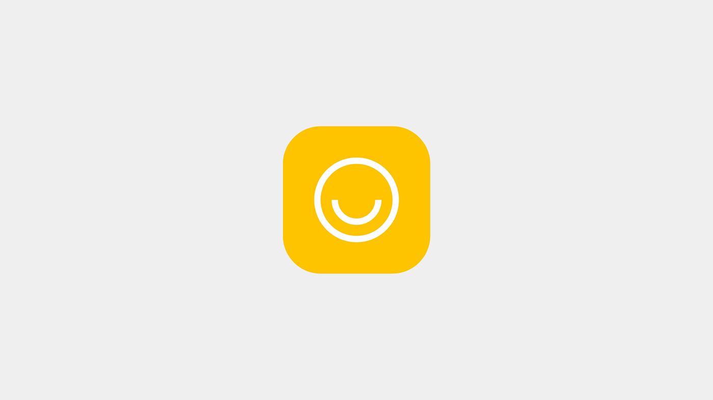 The Be app icon, a yellow rounded square with the symbol