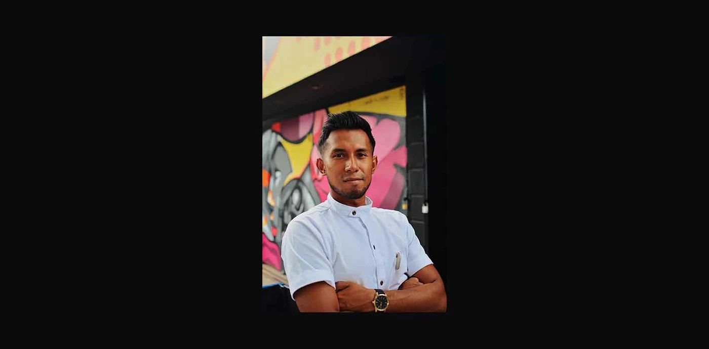 Portrait of a cook in a white jacket