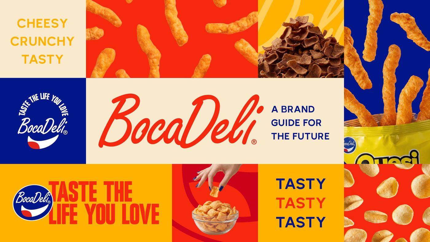 The brand identity system in use