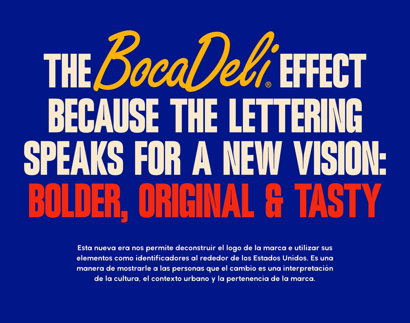 The BocaDeli effect — the lettering system