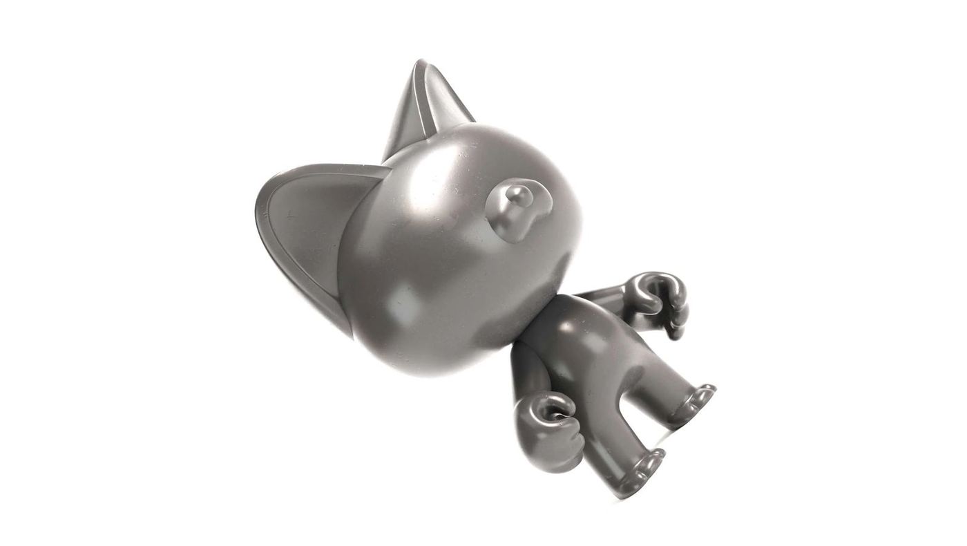 The blank Burukatz base figure rendered in grey
