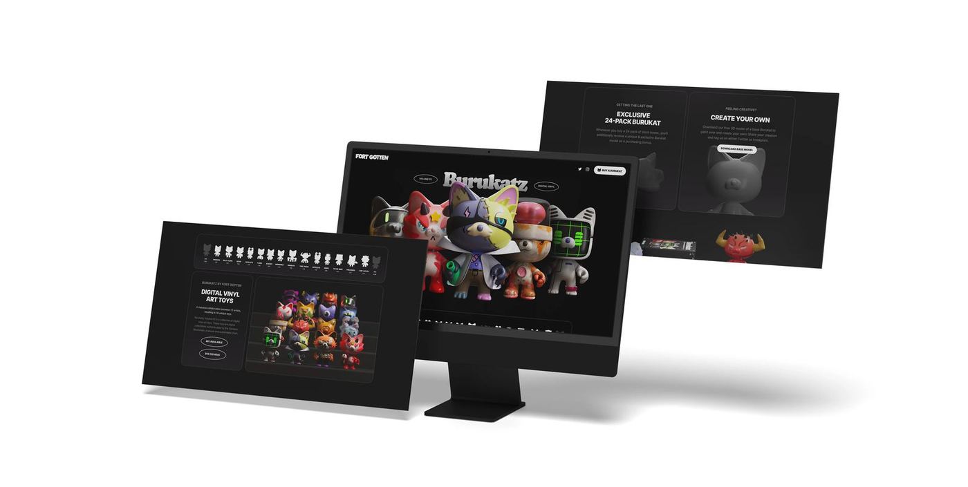The Burukatz website on desktop and tablet screens