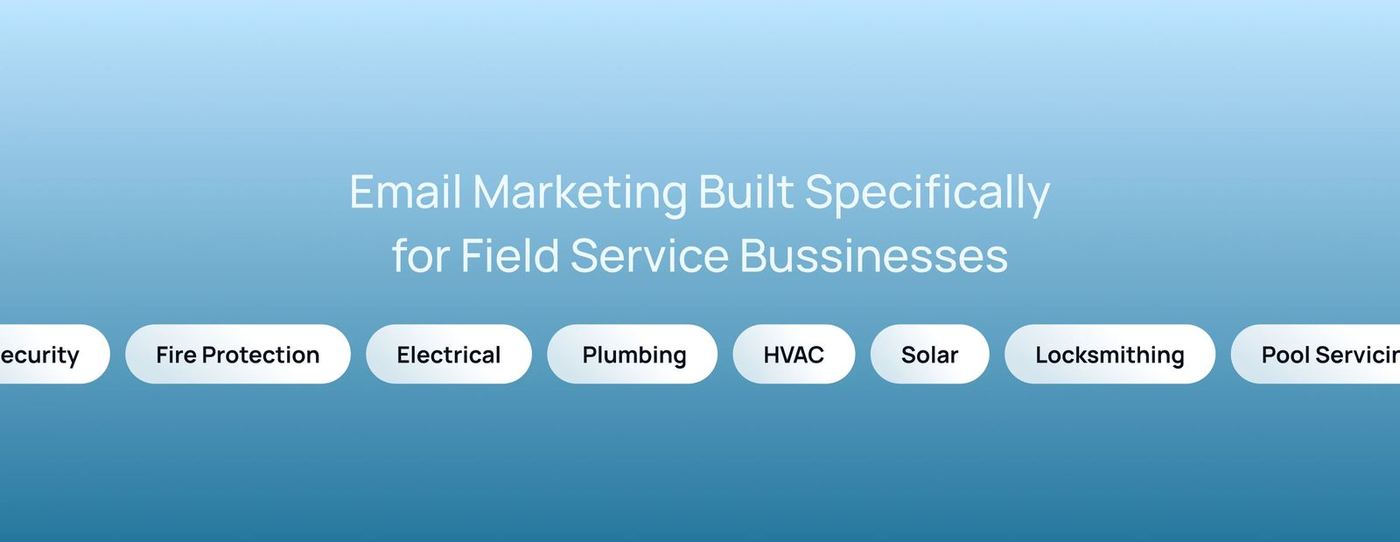 Delight landing page banner listing field service trades