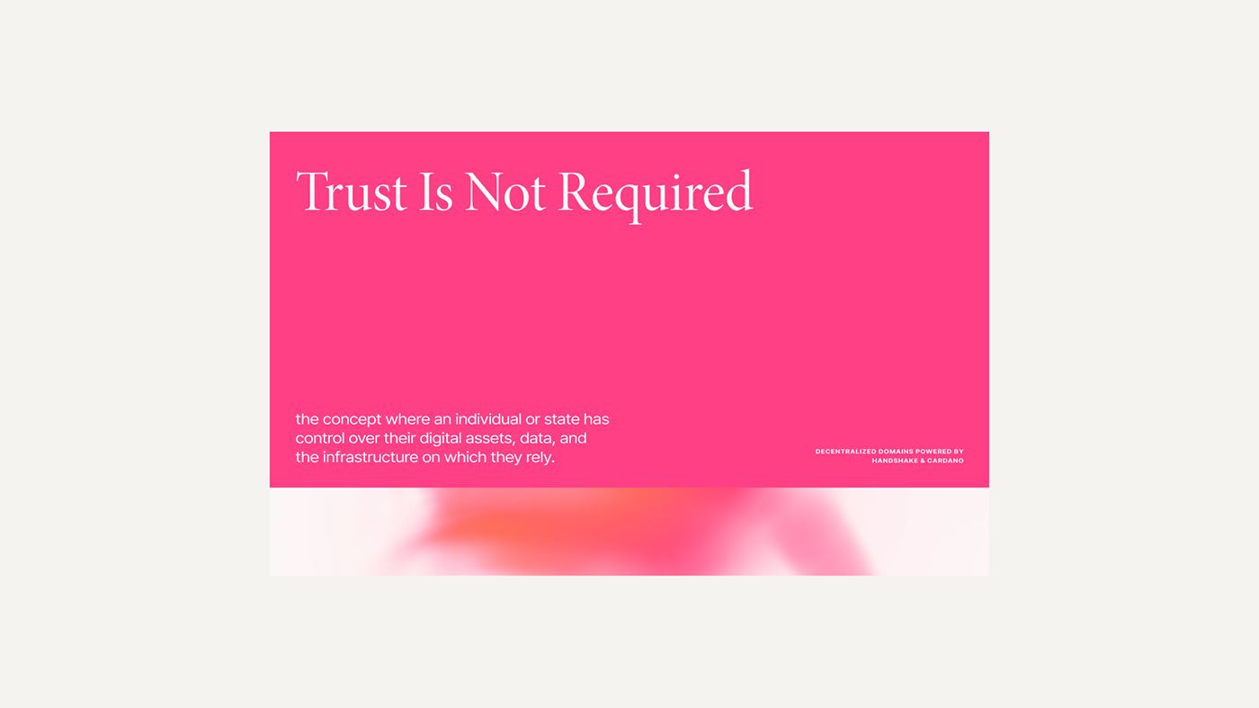 Trust Is Not Required — a Petal Pink card set in Minion Pro