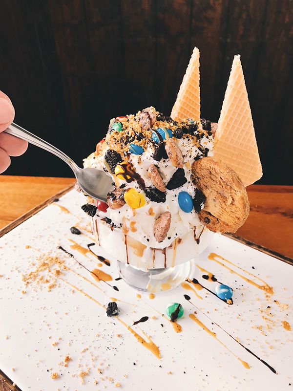 Dishes shot as the proposals they are: ice cream plated somewhere between dessert and art.