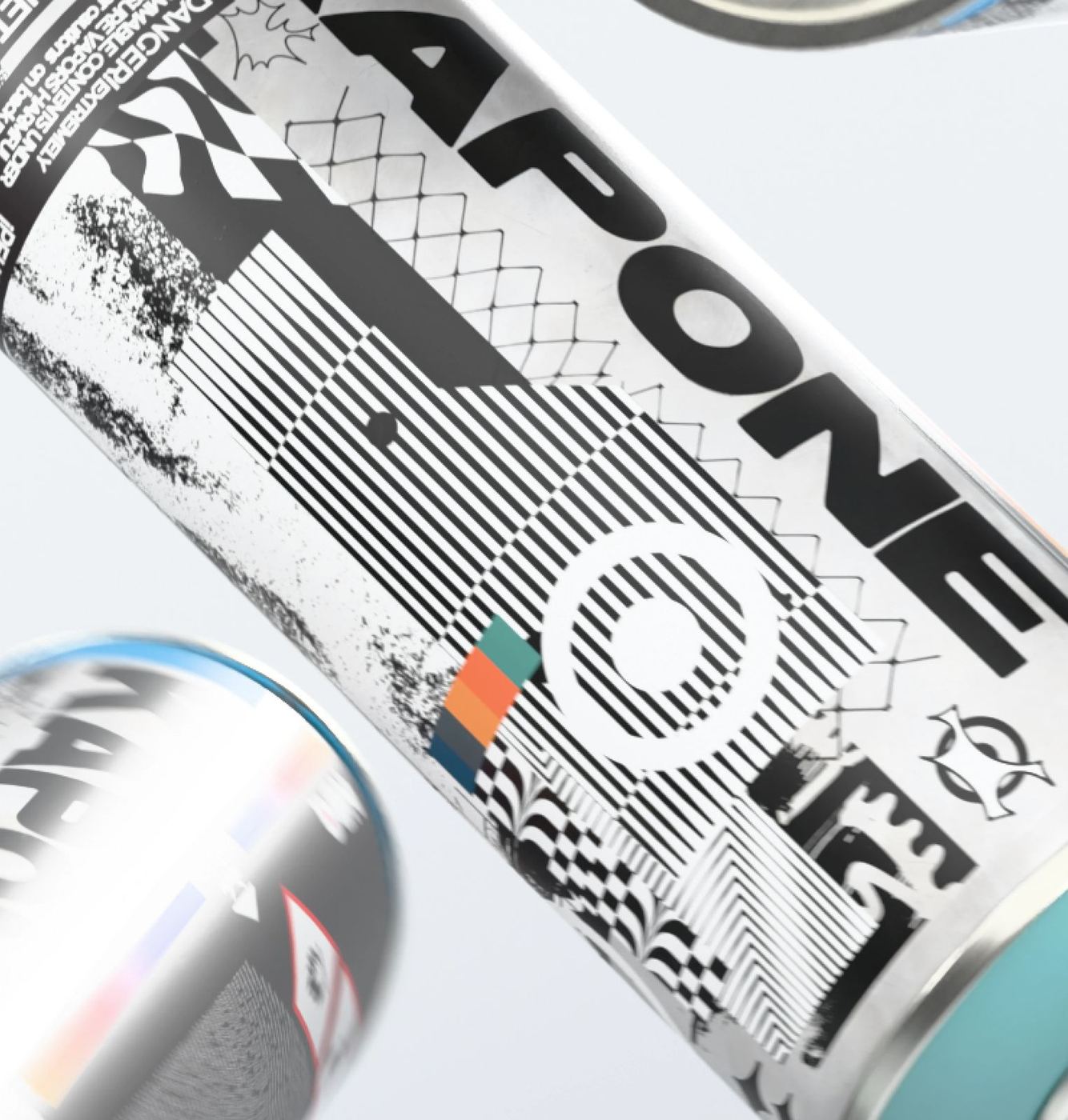 Close-up of a Kapone can label
