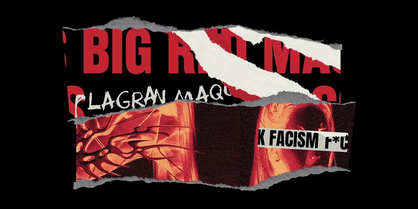 TBRMKF torn-paper title collage over red-toned imagery