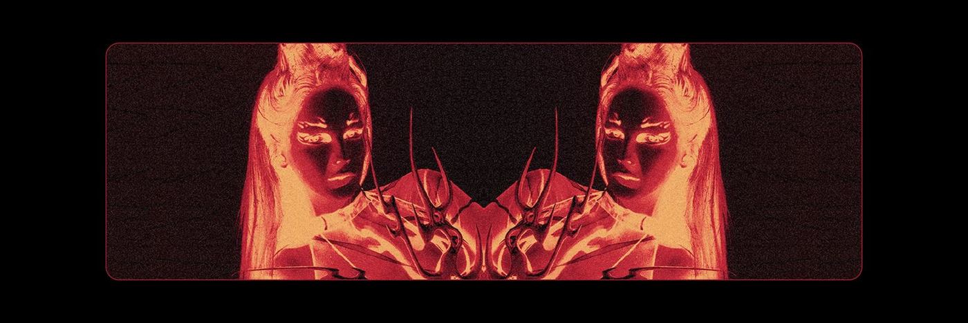 Mirrored duotone portrait panel