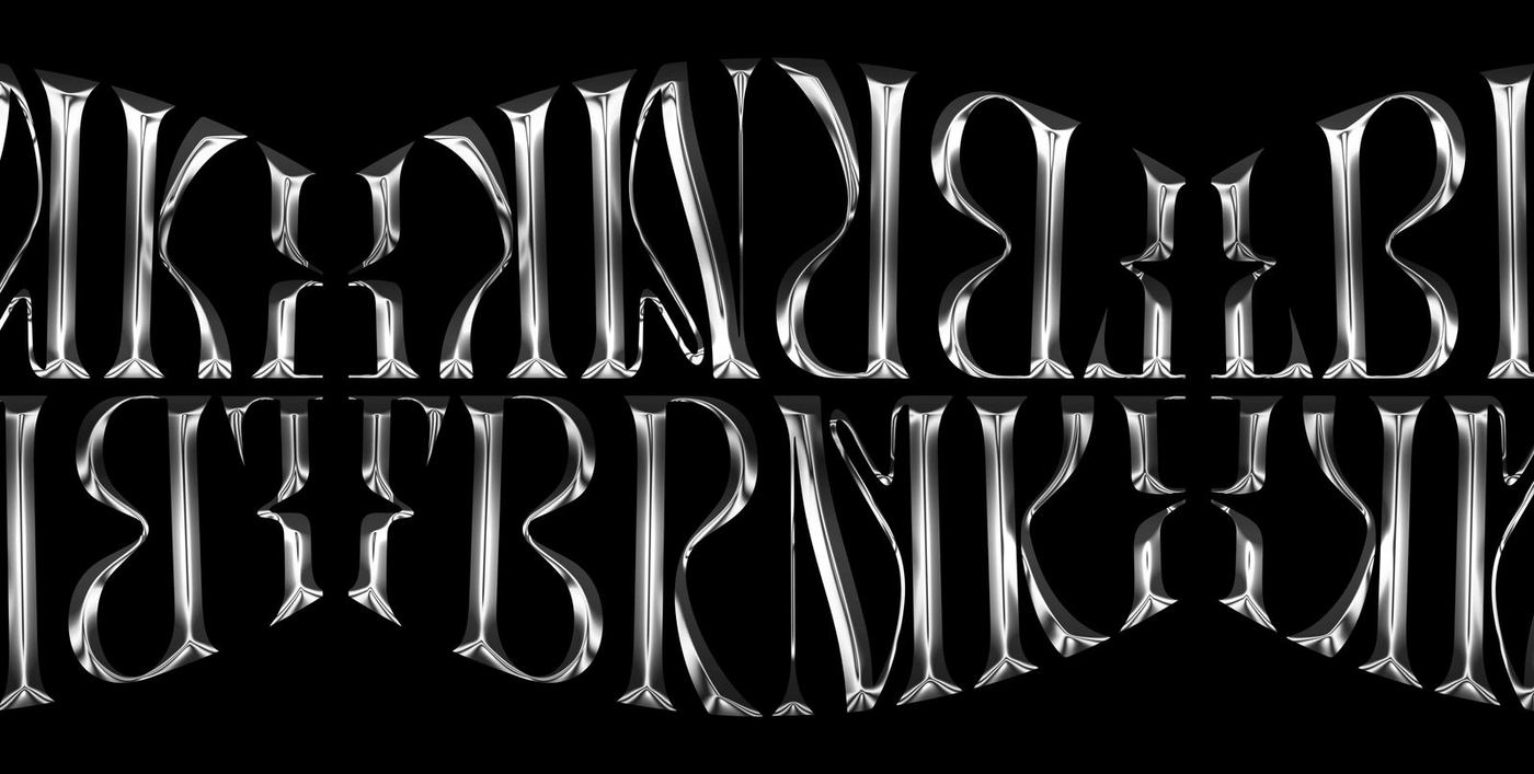 Mirrored chrome TBRMKF lettering