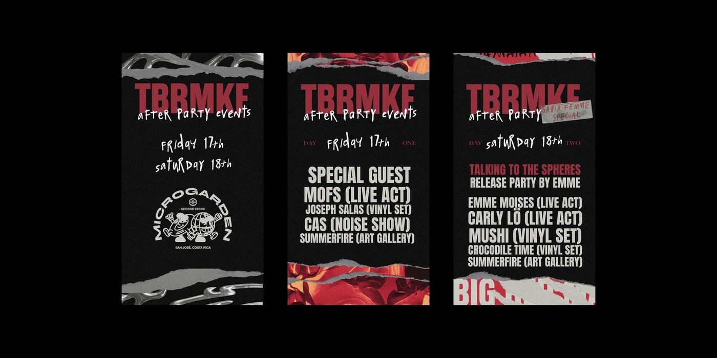 Three TBRMKF after-party flyers