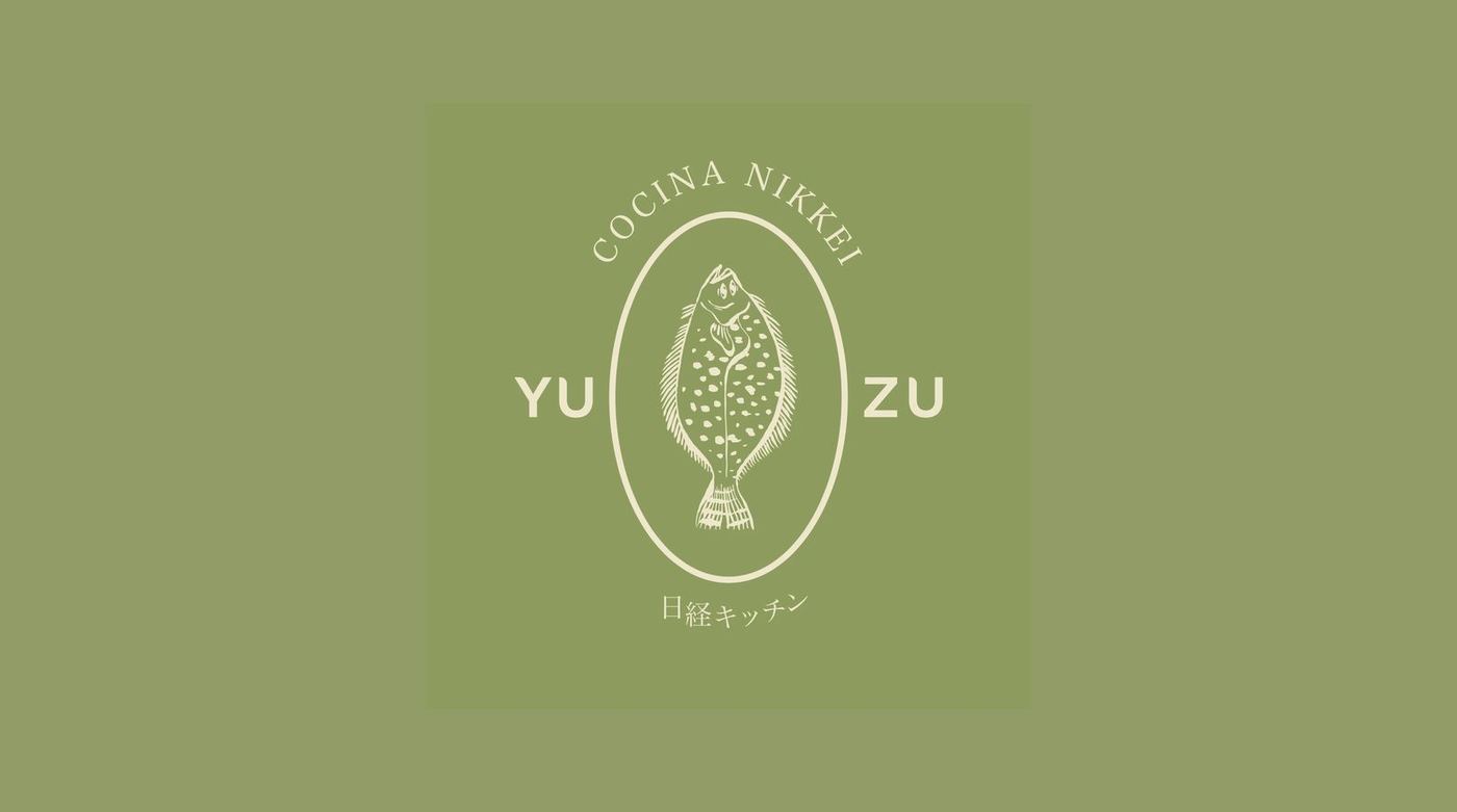 Yuzu Cocina Nikkei fish emblem on olive